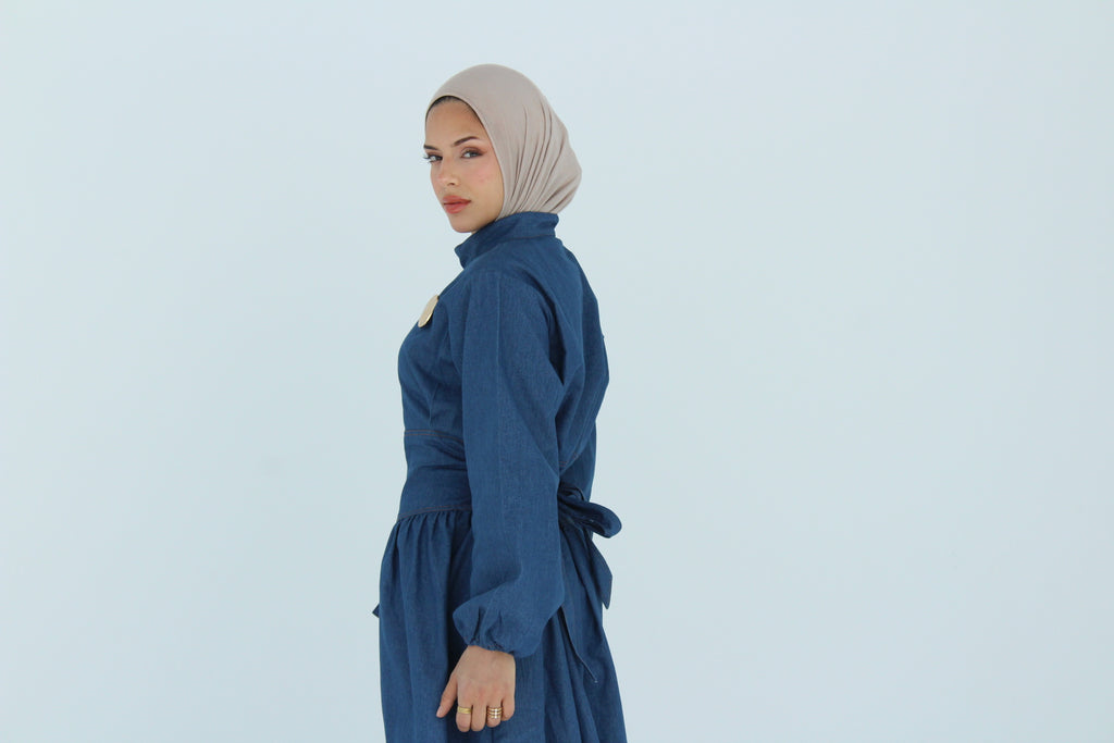 Classic maxi denim dress