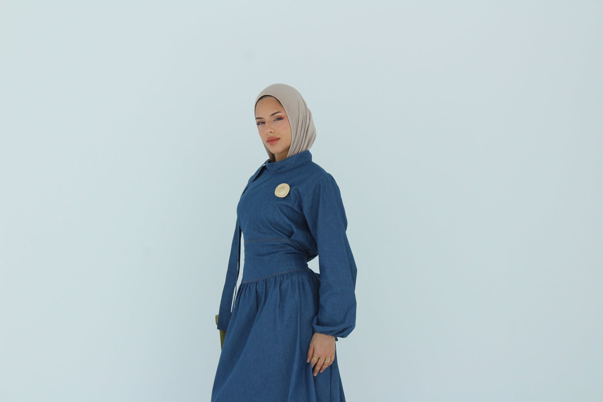 Classic maxi denim dress