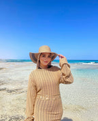 Summer beach dress in beige