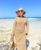 Summer beach dress in beige