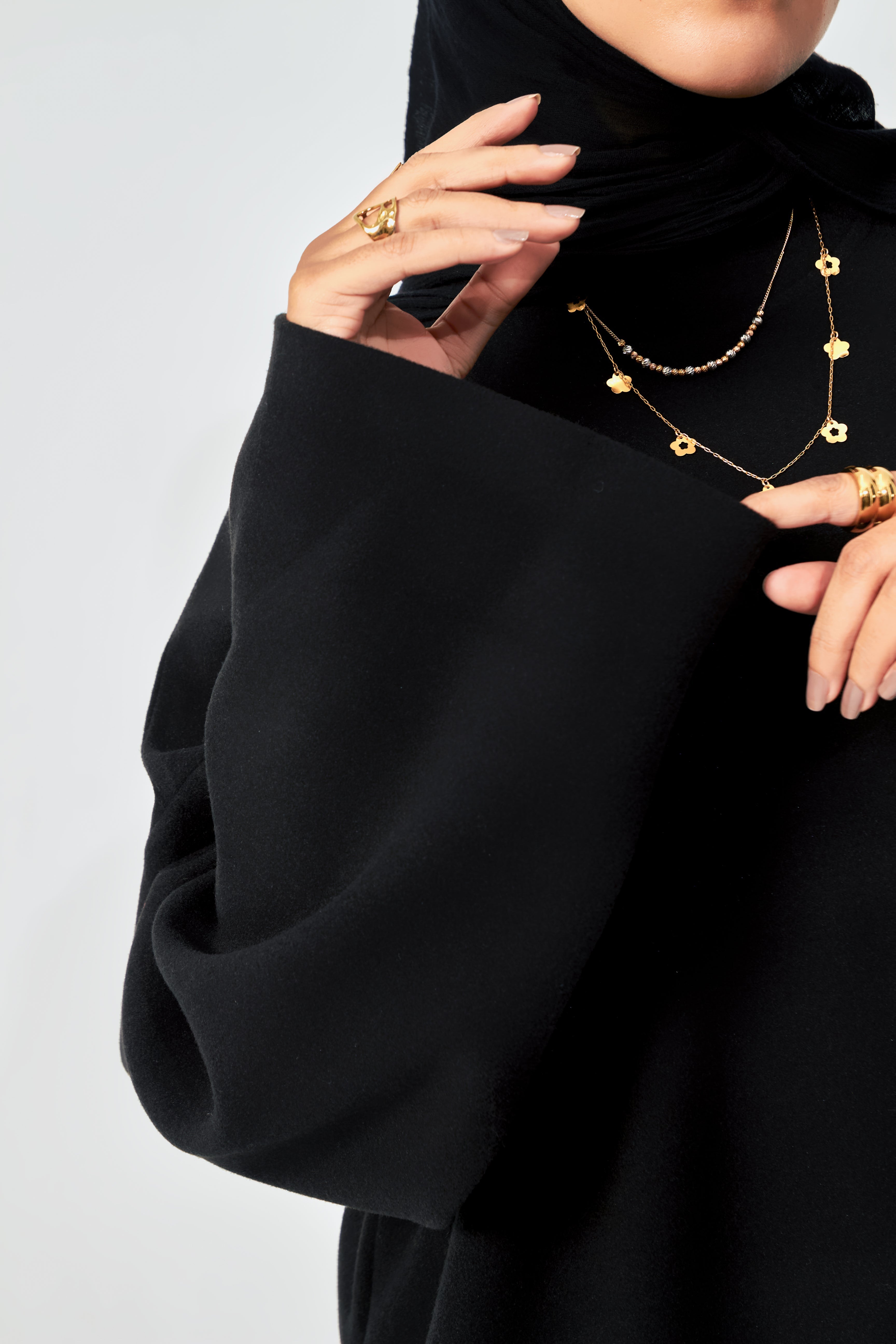 Wool oversized dress in Black