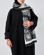Flowered koojh scarf