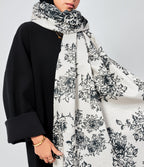 Flowered koojh scarf