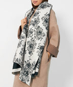 Flowered koojh scarf